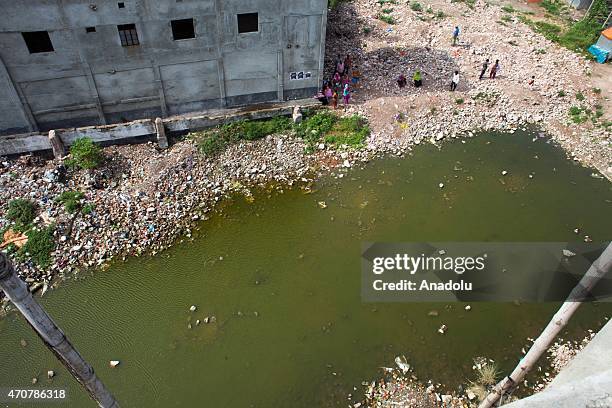 General view of the site of Rana building collapse is seen on the second-year anniversary of the incident at Savar in Dhaka, Bangladesh, on April 23,...