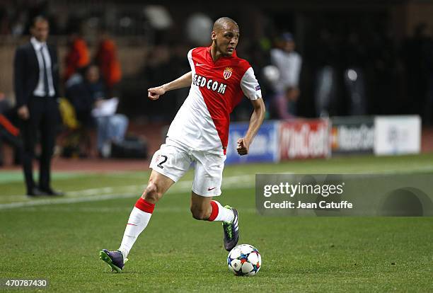 Fabio Tavares aka Fabinho of Monaco in action during the UEFA Champions League Quarter Final second leg match between AS Monaco FC and Juventus Turin...