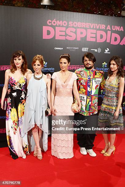 Natalia de Molina, Celia de Molina, director Manuela Moreno, Brays Efe and Ursula Corbero attend 'Como sobrevivir a una despedida' premiere on April...