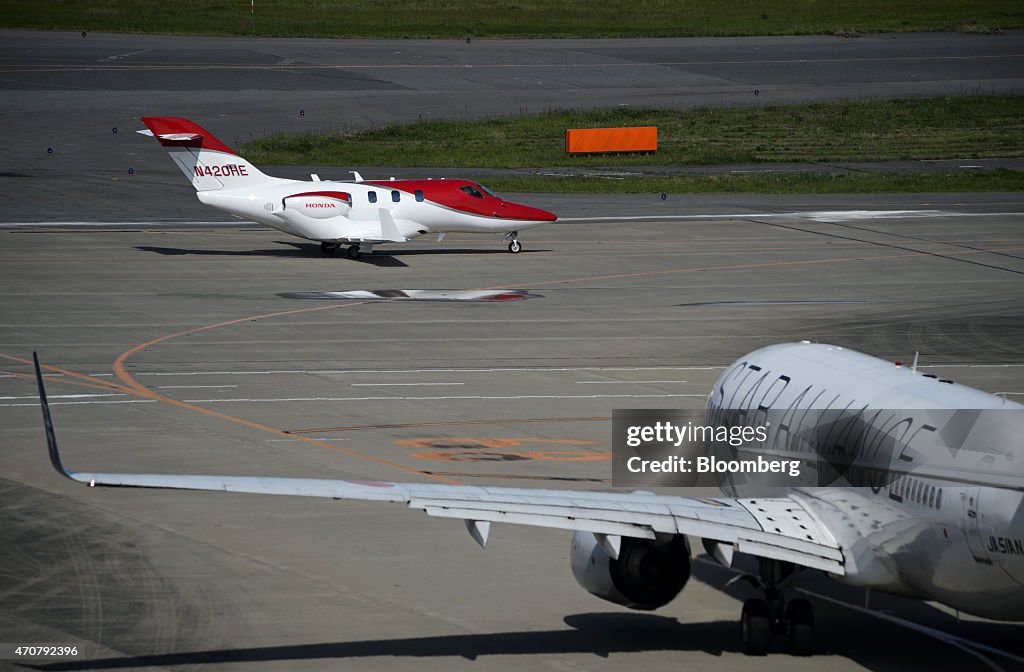 First Honda Aircraft Co. Jet Arrives At Haneda Airport