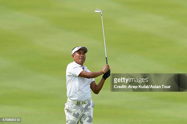 Thaworn Wiratchant of Thailand pictured during the round one of the US$750,000 CIMB NIAGA Indonesia Masters at Royale Jakarta Golf Club on April 23,...