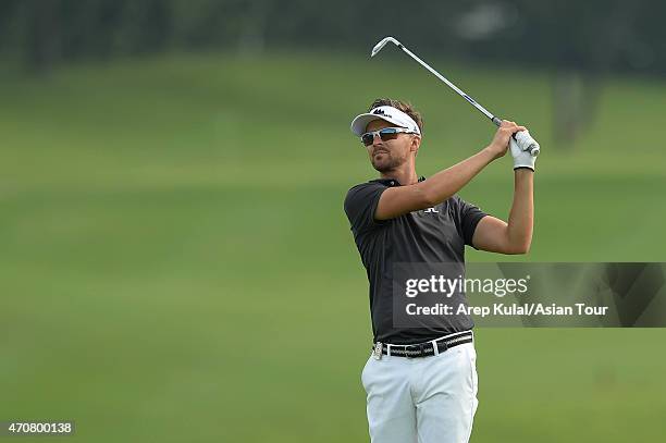 Rikard Karlberg of Sweden pictured during the round one of the US$750,000 CIMB NIAGA Indonesia Masters at Royale Jakarta Golf Club on April 23, 2015...