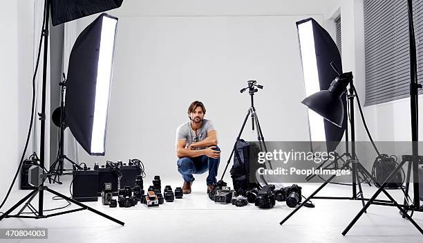 ready to shoot! - camera strobe stock pictures, royalty-free photos & images