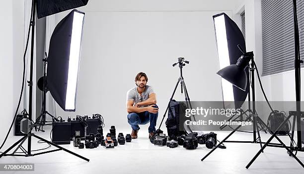 ready to shoot! - camera photographic equipment stock pictures, royalty-free photos & images