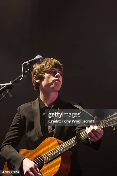 Jake Bugg performs at Nottingham Capital FM Arena on February 20, 2014 in Nottingham, England.