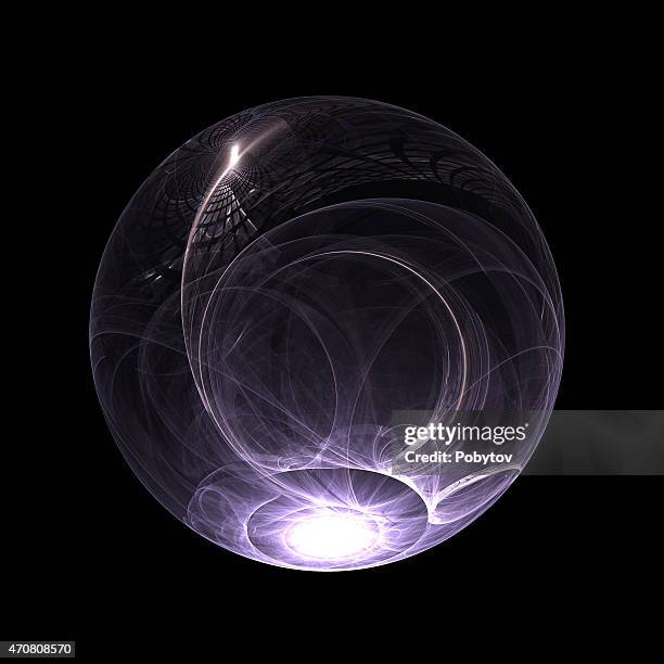 ilustraciones, imágenes clip art, dibujos animados e iconos de stock de magic ball aislado en negro, elemento de diseño - transparent sphere