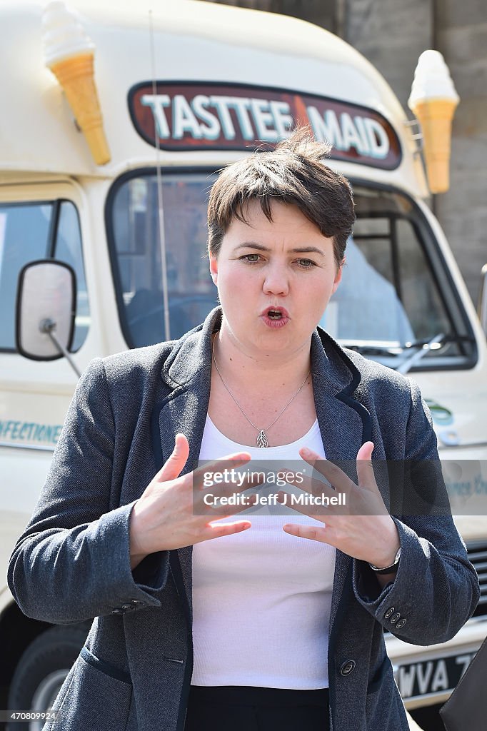Ruth Davidson Meets Voters And Activists At A Street Stall