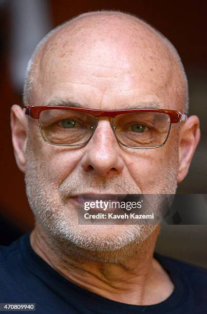 Of INDIAS, COLOMBIA Brian Eno photographed during a photo shoot in hotel Santa Clara on January 30, 2015 in Cartagena, Colombia.
