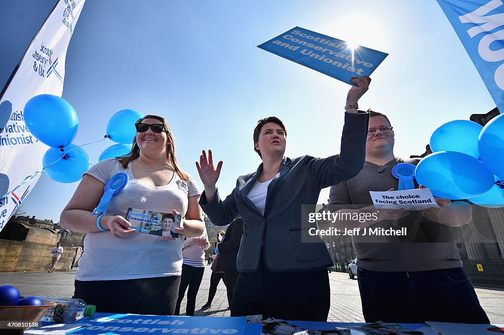 Ruth Davidson Meets Voters And Activists At A Street Stall