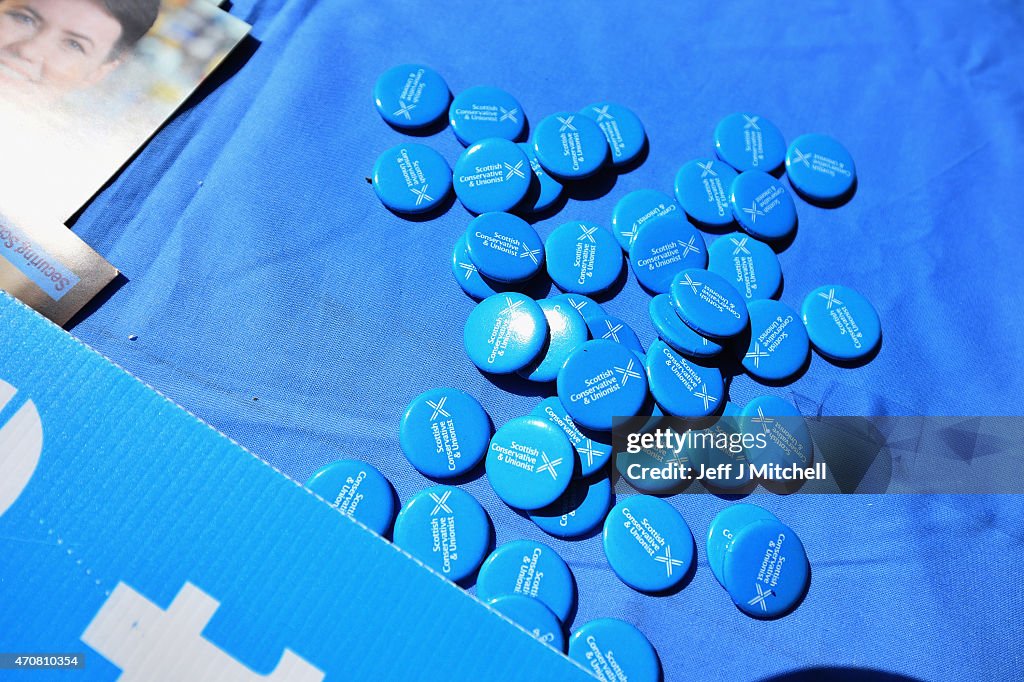 Ruth Davidson Meets Voters And Activists At A Street Stall