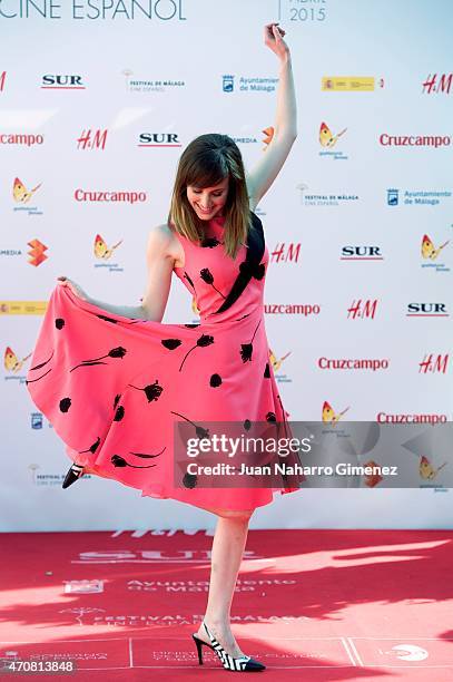 Natalia de Molina attends the 'Techo y Comida' photocall during the 18th Malaga Spanish Film Festival at the Cervantes Theater on April 23, 2015 in...