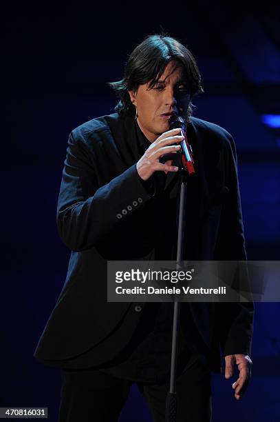 Cristiano De Andre attends the third night of the 64th Festival di Sanremo 2014 at Teatro Ariston on February 20, 2014 in Sanremo, Italy.