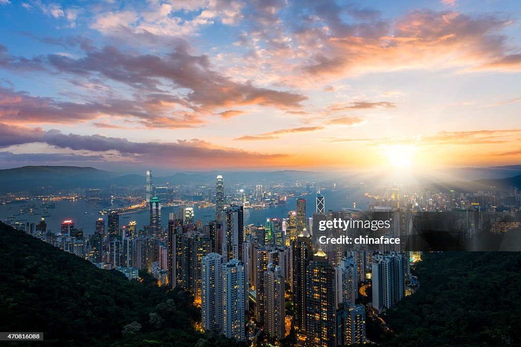 Paesaggio urbano di Hong Kong