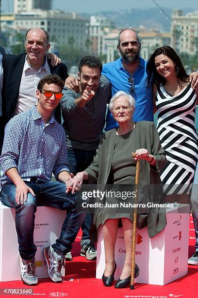 Felipe Velez, Daniel Guzman, Luis Tosar, Maria Miguel, Miguel Herran and Antonia Guzman attend the 'A Cambio de Nada' photocall during the 18th...