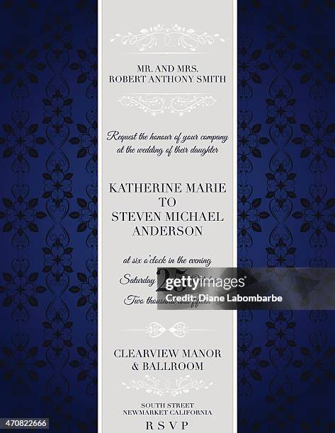 elegant damask wedding invitation template - formalwear 幅插畫檔、美工圖案、卡通及圖標