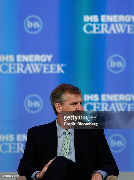 Thad Hill, president and chief executive officer of Calpine Corp., listens during the 2015 IHS CERAWeek conference in Houston, Texas, U.S., on...