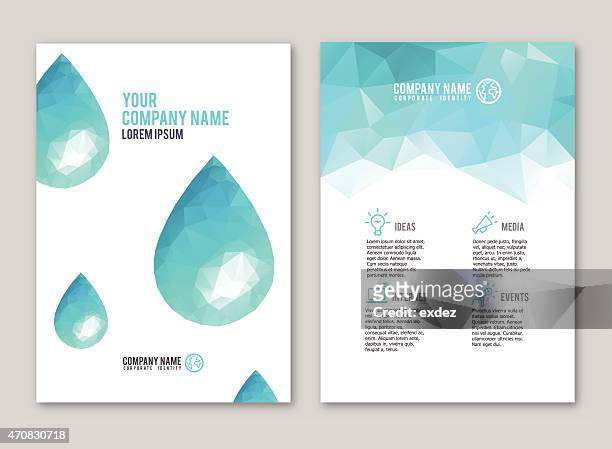 ilustraciones, imágenes clip art, dibujos animados e iconos de stock de lowpoly agua gota diseño para imprimir - floating on water