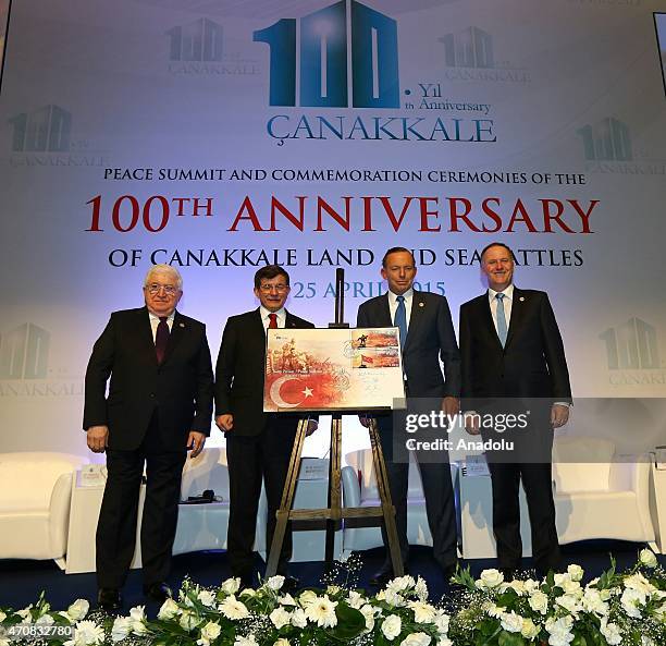 Turkish Prime Minister Ahmet Davutoglu , Prime Minister of Australia Tony Abbott , Prime Minister of New Zealand John Key and Iraq's President Fuad...