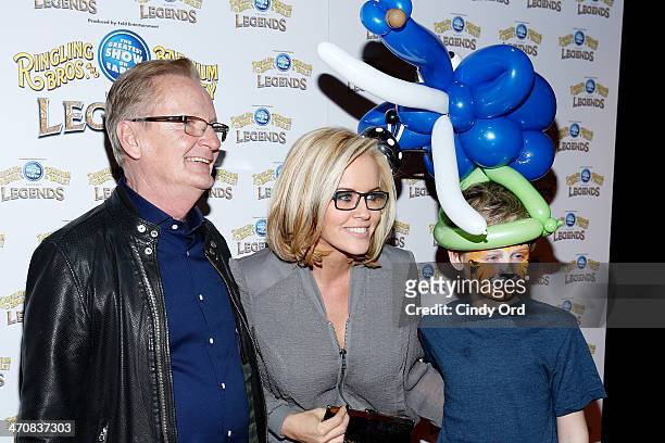 Dan McCarthy, Jenny McCarthy, and Evan Joseph Asher attend Ringling Bros. And Barnum & Bailey presents "Legends" at Barclays Center of Brooklyn on...