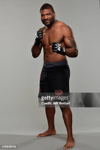 Quinton 'Rampage' Jackson poses for a portrait during a UFC photo session on April 23, 2015 in Montreal, Quebec, Canada.
