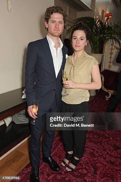 Kyle Soller and Phoebe Fox attend as Audi hosts the opening night performance of "La Fille Mal Gardee" at The Royal Opera House on April 23, 2015 in...