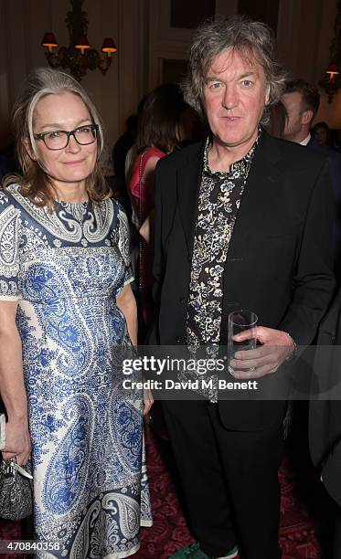 Sarah Frater and James May attend as Audi hosts the opening night performance of "La Fille Mal Gardee" at The Royal Opera House on April 23, 2015 in...