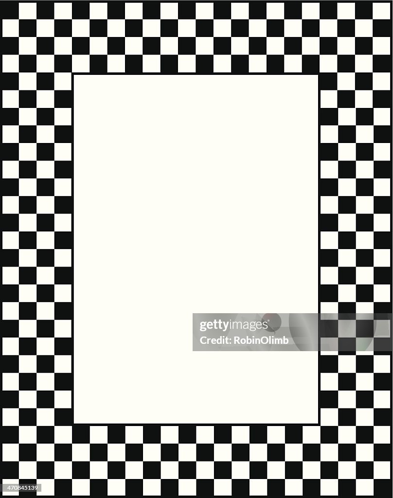 Preto e Branco quadriculado quadro