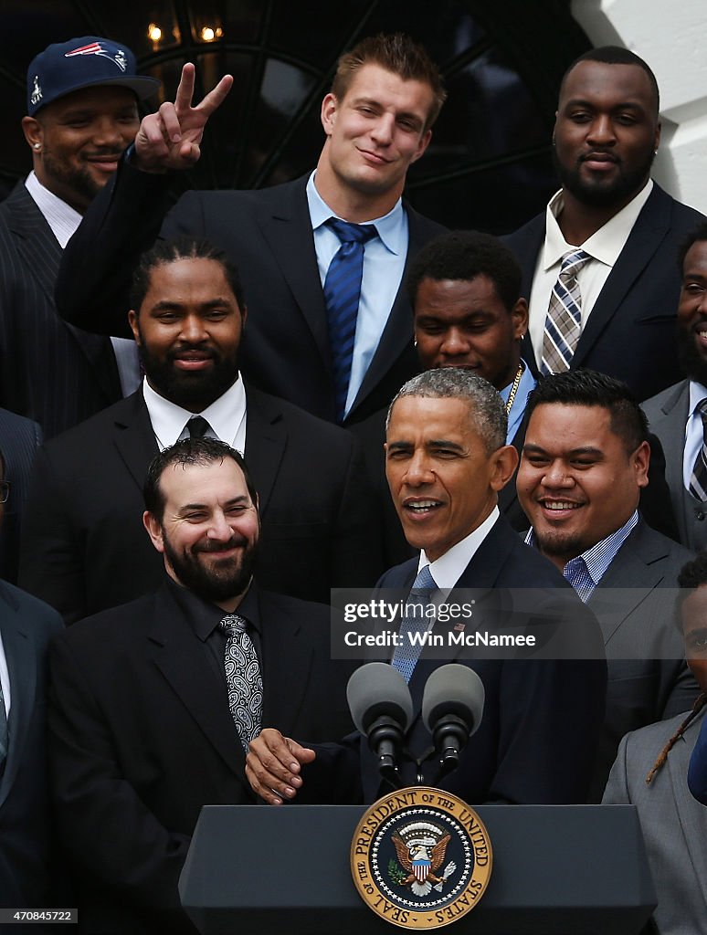 President Obama Hosts The Super Bowl Champion New England Patriots At The White House