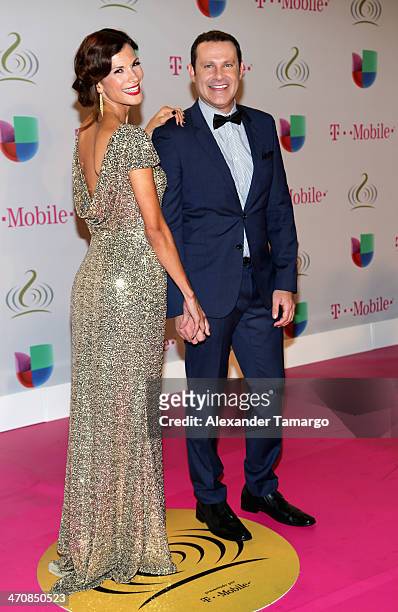 Cristina Bernal and Alan Tacher attend Premio Lo Nuestro a la Musica Latina 2014 at American Airlines Arena on February 20, 2014 in Miami, Florida.