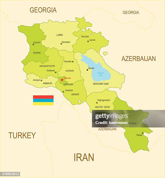 armenia - map of armenia stock illustrations