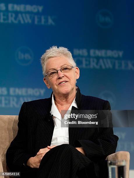 Gina McCarthy, administrator of the Environmental Protection Agency , speaks during the 2015 IHS CERAWeek conference in Houston, Texas, U.S., on...