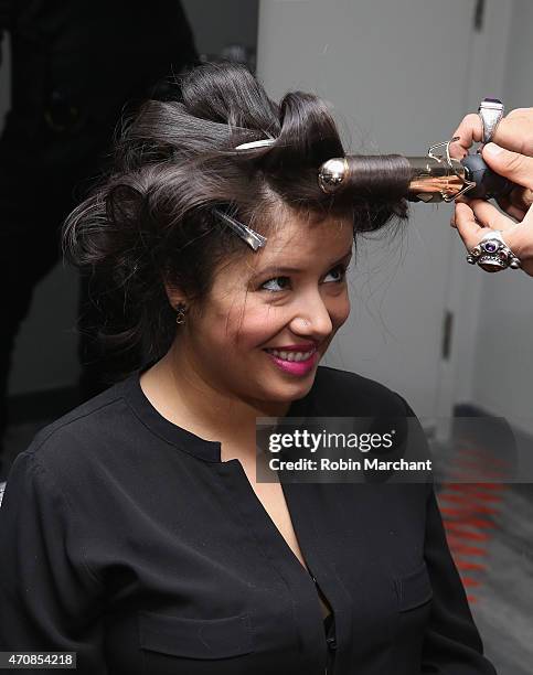 Guests attend The Glam App Launches in New York on April 23, 2015 in New York City.