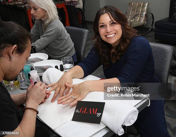 Guests attend The Glam App Launches in New York on April 23, 2015 in New York City.