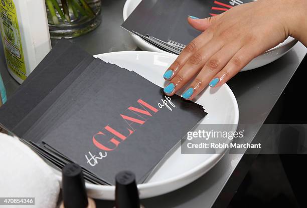 General view of atompshere at The Glam App Launches in New York on April 23, 2015 in New York City.