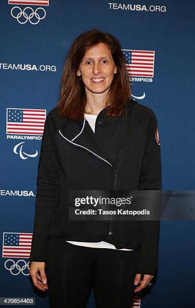 Cammi Granato at the USOC's Team USA Club event to celebrate the 2014 Winter Olympic Games at ROOF on TheWit on February 20, 2014 in Chicago,...