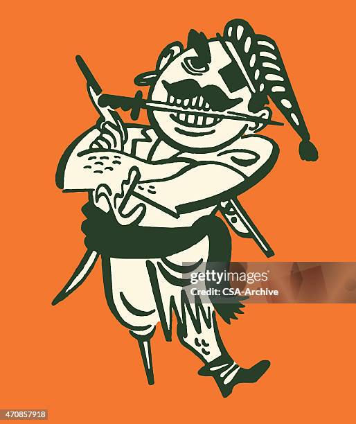pirate - prosthetic stock illustrations