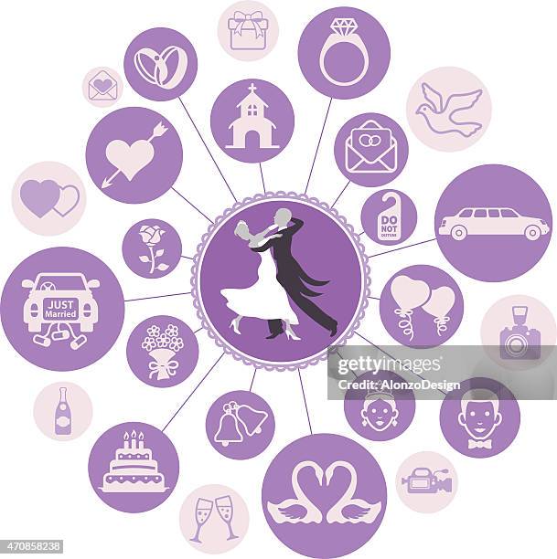 wedding - wedding dance stock illustrations