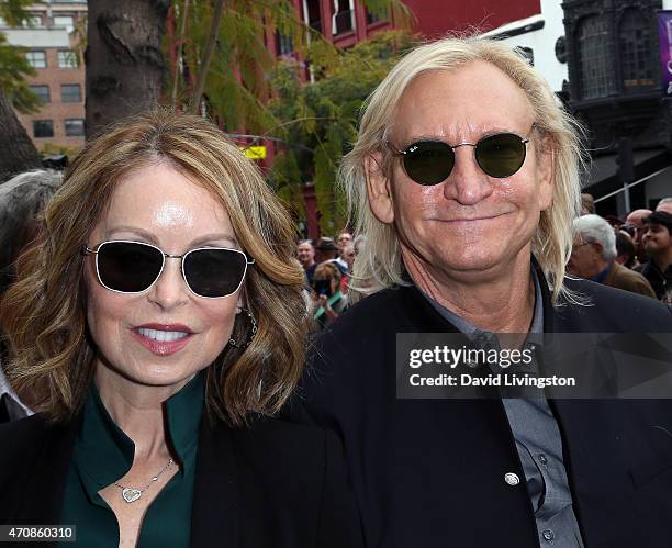 Recording artist Joe Walsh and wife Marjorie Bach attend Jeff Lynne being honored with a Star on the Hollywood Walk of Fame on April 23, 2015 in...