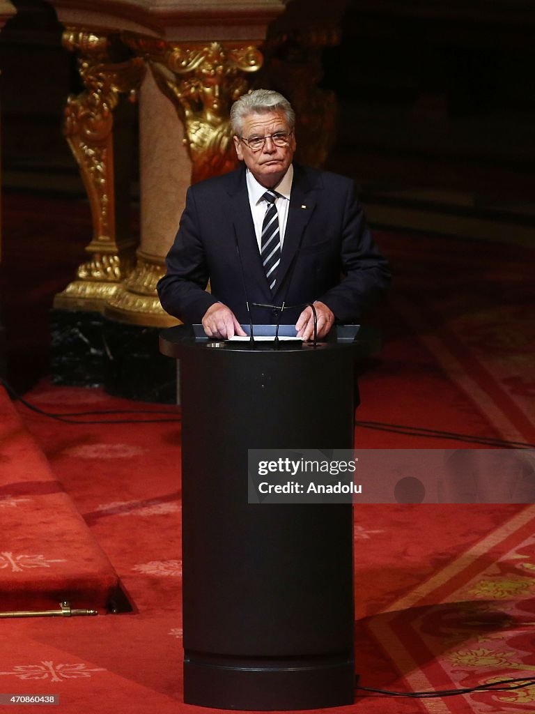 German President Gauck attends a mass commemorating 1915 incidents in Berlin