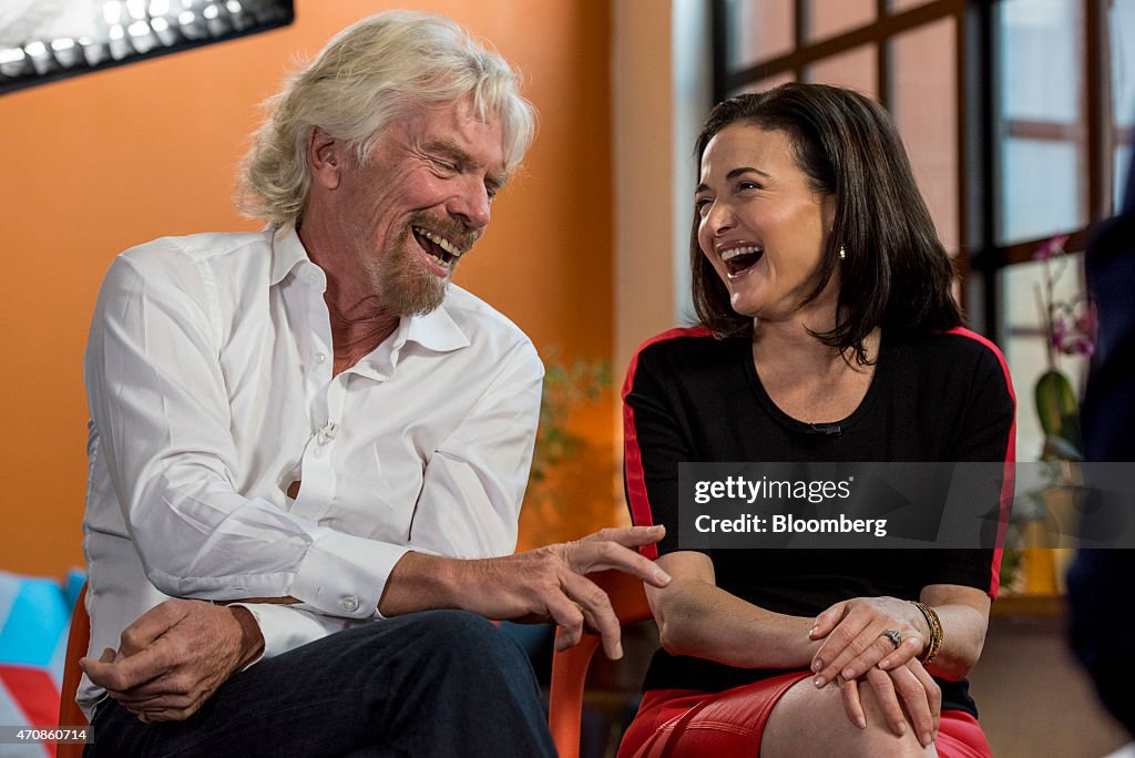 Virgin Group Ltd. Founder Richard Branson And Facebook Inc. Chief Operating Officer Sheryl Sandberg Interview