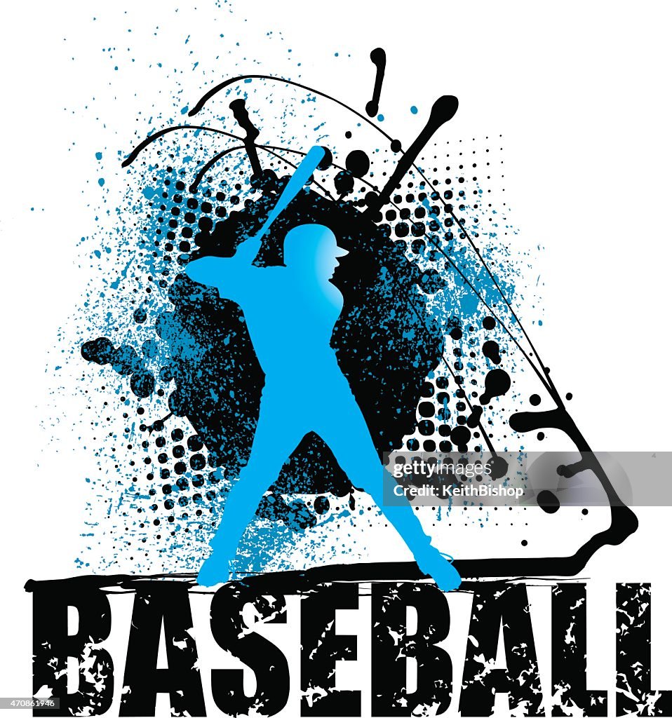 Pastella sfondo Grunge da Baseball con grafica