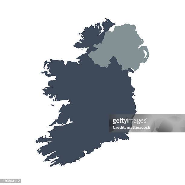 ireland country map - ireland stock illustrations