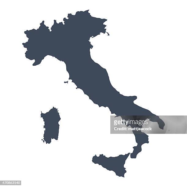 italien land karte - italien stock-grafiken, -clipart, -cartoons und -symbole