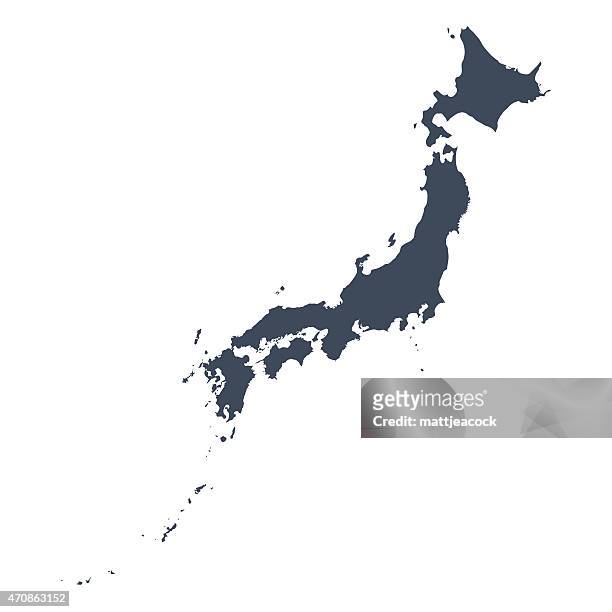 japan country map - japan stock illustrations