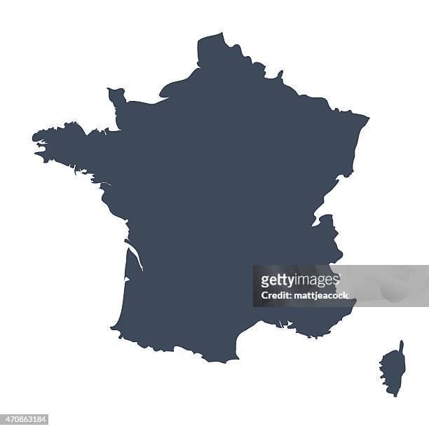 ilustraciones, imágenes clip art, dibujos animados e iconos de stock de mapa de francia, país - mapa