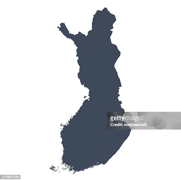 stockillustraties, clipart, cartoons en iconen met finland country map - vector afbeeldingen