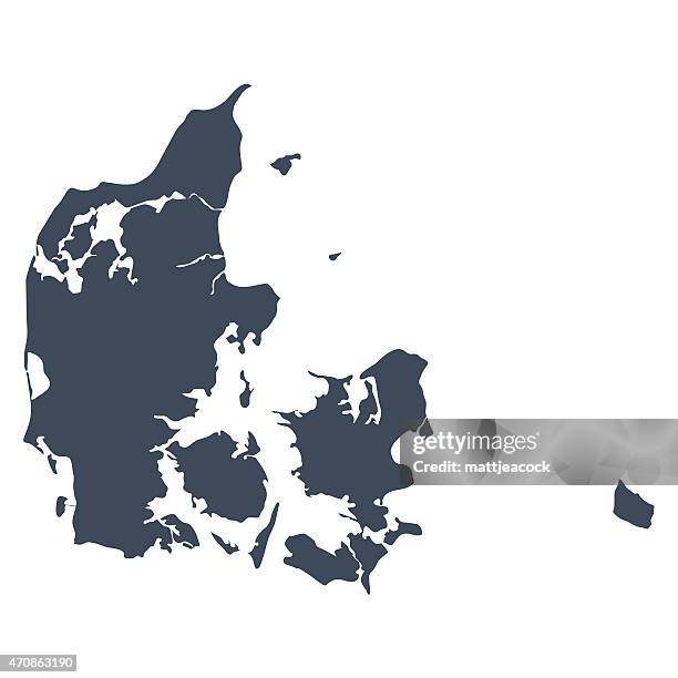 dänemark land karte - denmark stock-grafiken, -clipart, -cartoons und -symbole