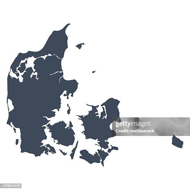 bildbanksillustrationer, clip art samt tecknat material och ikoner med denmark country map - karta