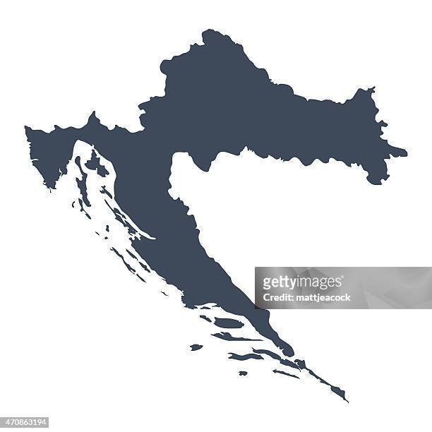 croatia country map - croazia 幅插畫檔、美工圖案、卡通及圖標