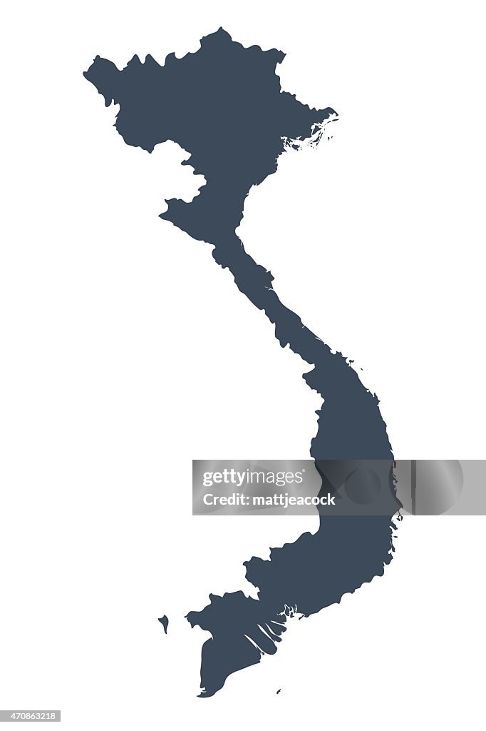 Mapa país de Vietnam
